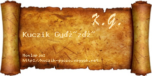 Kuczik Győző névjegykártya